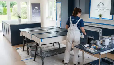 Professional cabinet painting and refinishing in Omaha, NE kitchens and bathrooms