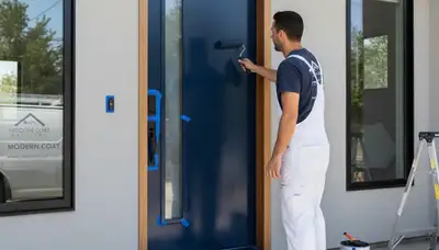 Professional door painting service by expert house painters in Omaha, NE