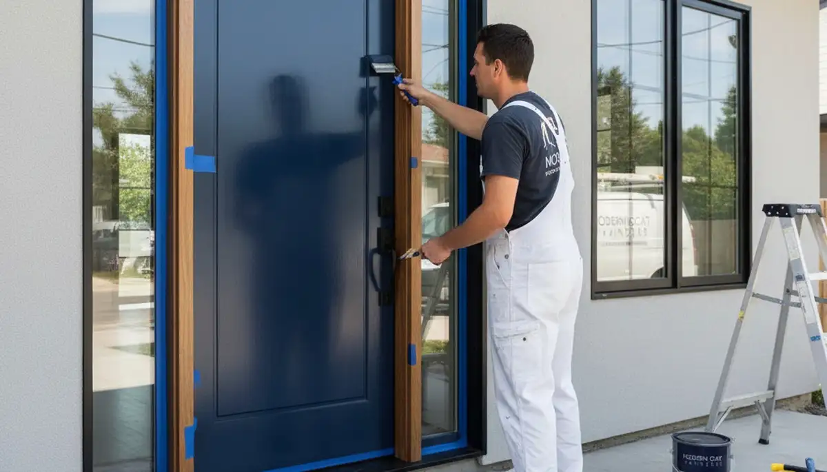 Professional door painting service in Omaha, NE by expert house painters