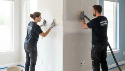 Professional drywall repair and wall restoration by expert painters in Omaha, NE home interior