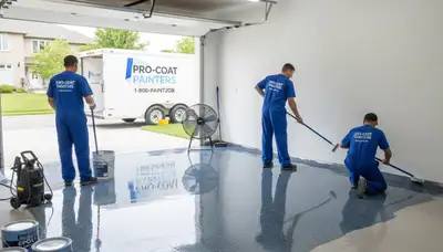 Professional epoxy garage floor coating in Omaha, NE for durable, moisture-resistant finish