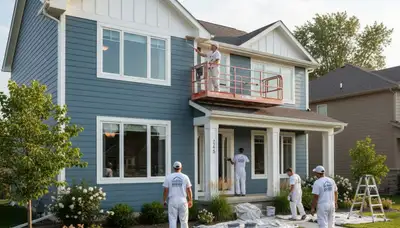 Professional house painters providing exterior home painting services in Omaha, NE