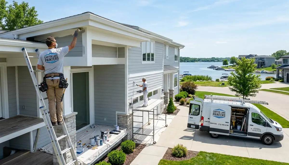 Professional house painters providing exterior home painting services in Omaha, NE