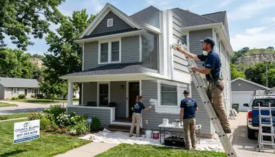 Professional house painters in Omaha NE providing expert residential exterior painting services