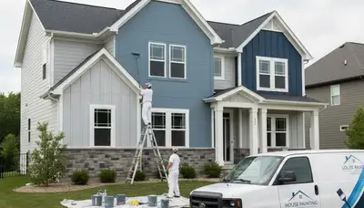House painting services in Omaha, NE by Painting in Omaha, showing professional exterior work