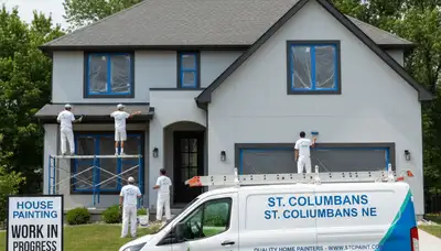 Omaha, NE house painting team providing professional interior and exterior painting services
