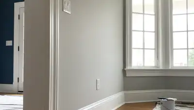 Professional interior trim painting with crisp edges highlighting Omaha, NE home details