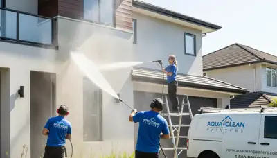 Pressure washing Omaha NE home exterior removing dirt, mold, and salt buildup for a clean finish