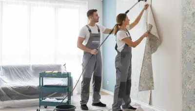 Professional wallpaper removal and wall prep by house painters in Omaha, NE